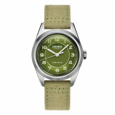 Image de Montre CARLINGUE Military 01 - Vert & Vert Kaki CT-003-D