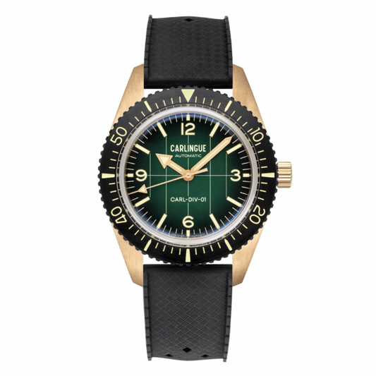 Montre CARLINGUE Diver 01 Bronze Et Vert CT-001-A