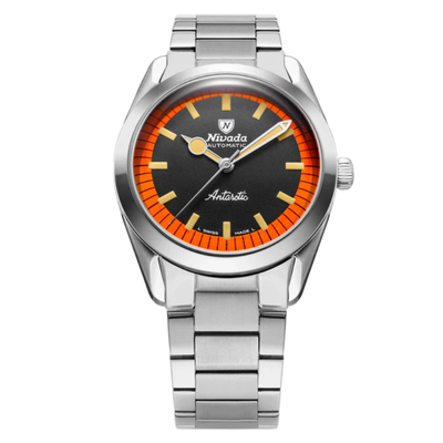 Image de Montre Nivada Grenchen Super Antarctic Black & Orange 38mm No Date 32057A20