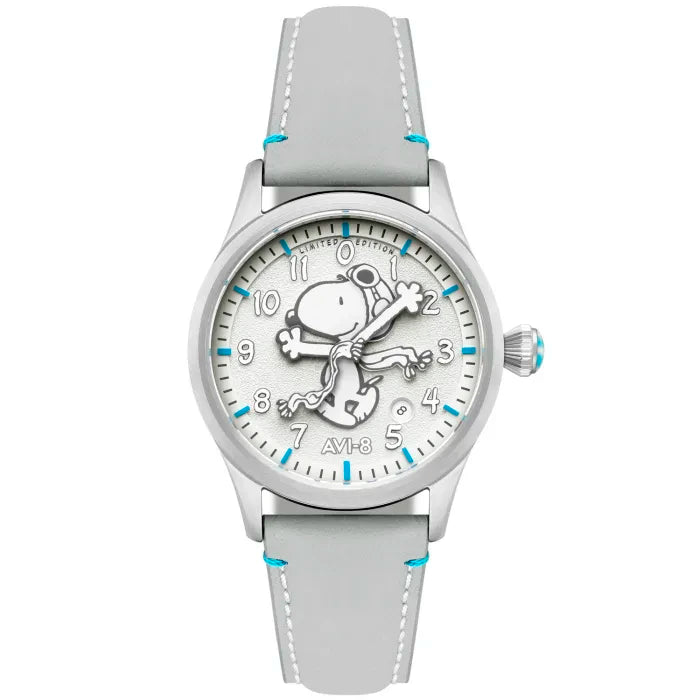 AVI-8 Flyboy Snoopy Peanuts AV-4156-01 montre automatique cadran argenté