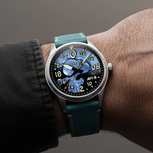 Montre AVI-8 Spitfire Peanuts Snoopy Flying Ace 24 hour Automatic Limited Edition AV-4150-03