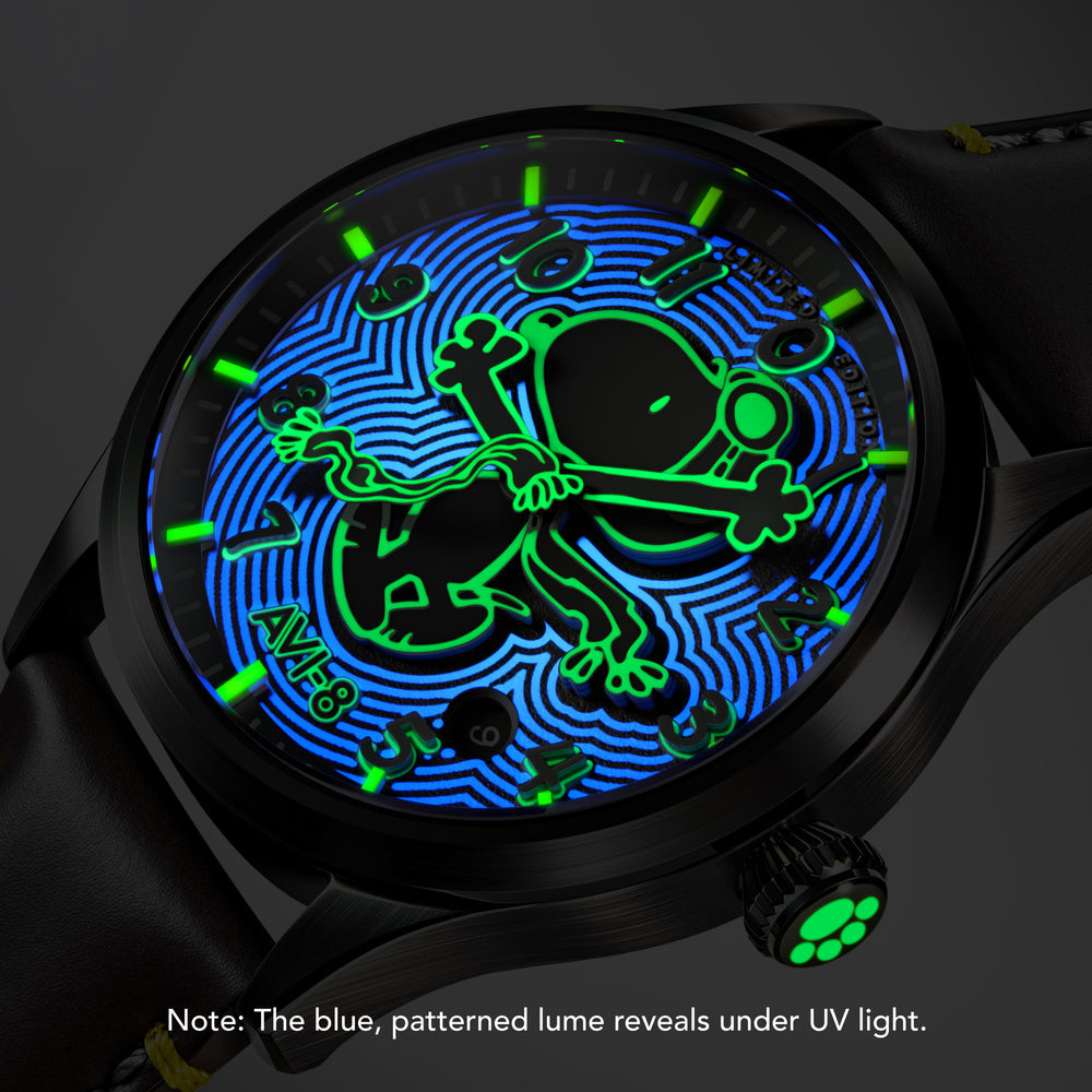 AVI-8 AV-4156-03 cadran luminescent sous UV