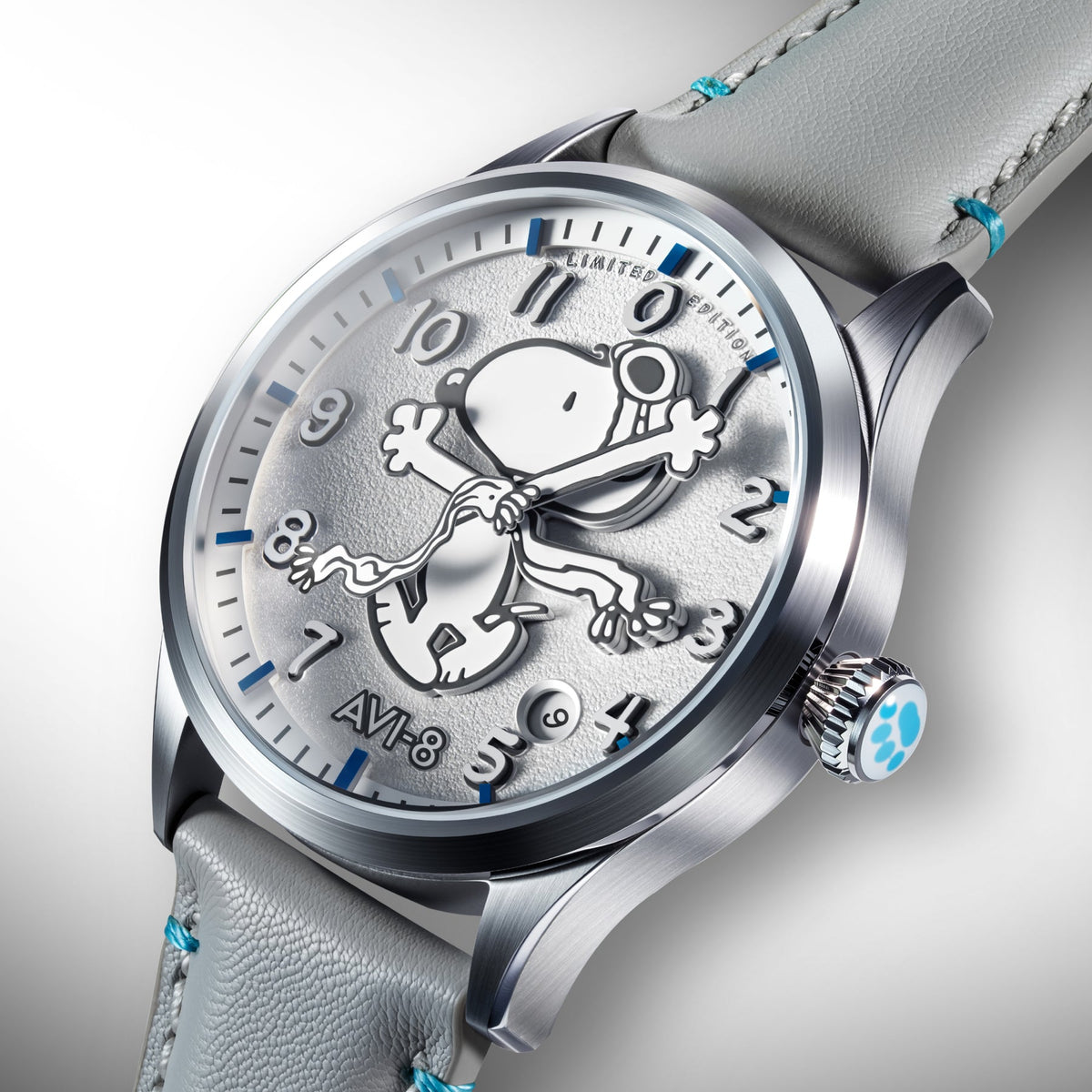 AVI-8 Snoopy AV-4156-01 vue du cadran et boîtier