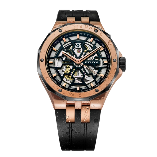 Montre Edox Delfin Original Mecano Rose 85303-357RN-NRN