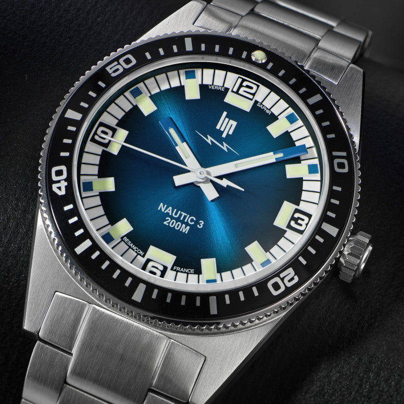 LIP Nautic 3 Quartz 200 m référence 671863 au style néo-vintage