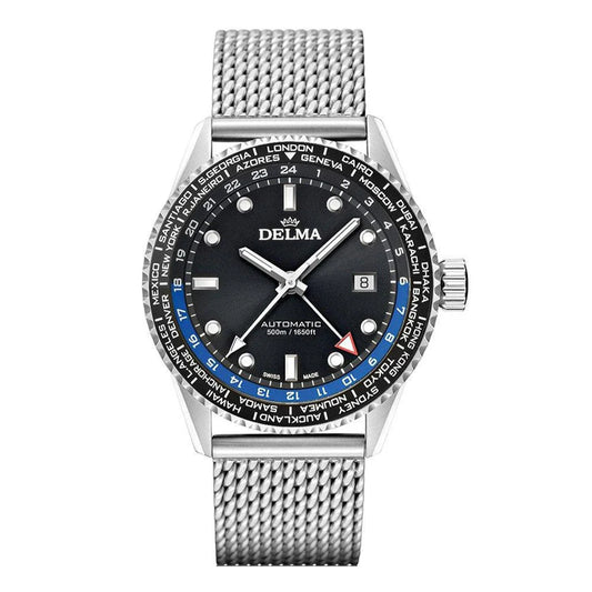 Montre Delma Cayman Worldtimer Automatic Black 41801.710.6.031