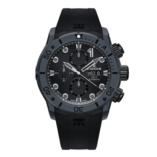 Montre Edox CO-1 Carbone Chronographe Automatique 01125-CLNGN-NING