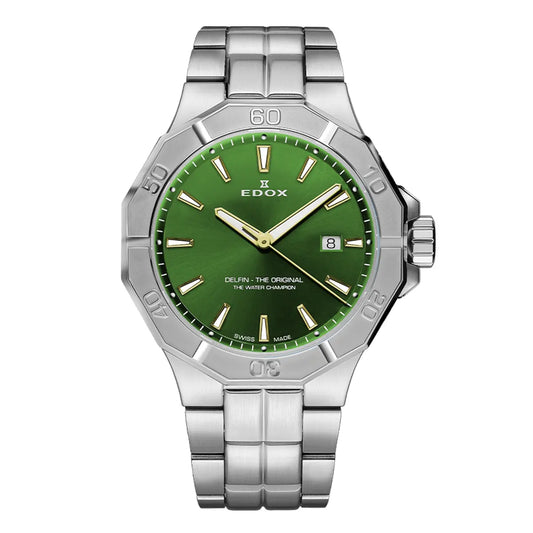 Montre Edox Delfin Original Verte 53021-3M-VID