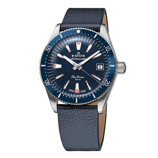 Montre Edox Skydiver 38mm Bleue 80131-3BUC-BUICO