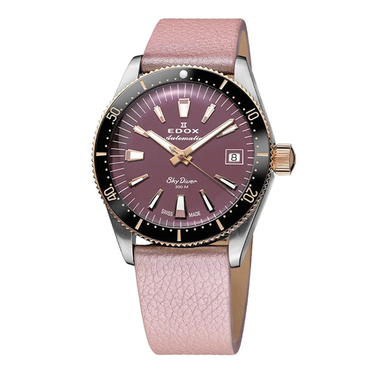 Montre Edox Skydiver 38mm Violette 80131-357RNRC-VIO