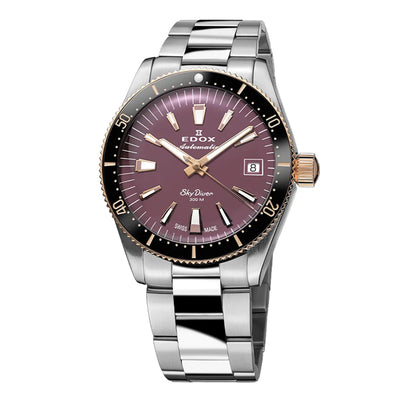 Image de Montre Edox Skydiver 38mm Violette 80131-357RNRM-VIO