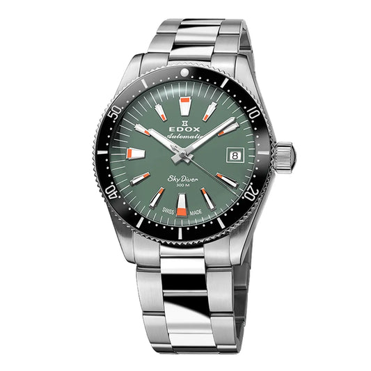 Montre Edox Skydiver 38mm Verte 80131-3NM-VI