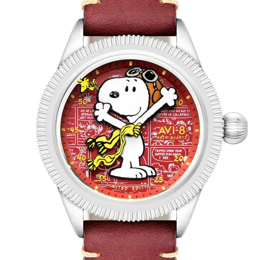 Montre AVI-8 Flyboy Airmaster 40 Meca-quartz Peanuts Snoopy Flying Ace Limited Edition AV-4138-02
