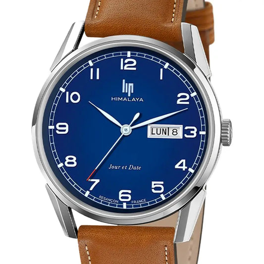 Montre LIP Himalaya 40 Cuir Marron Jour Date 671705