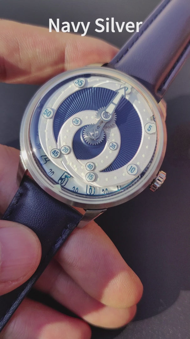 Montre Mandetbrote Secret Orbital Navy Silver
