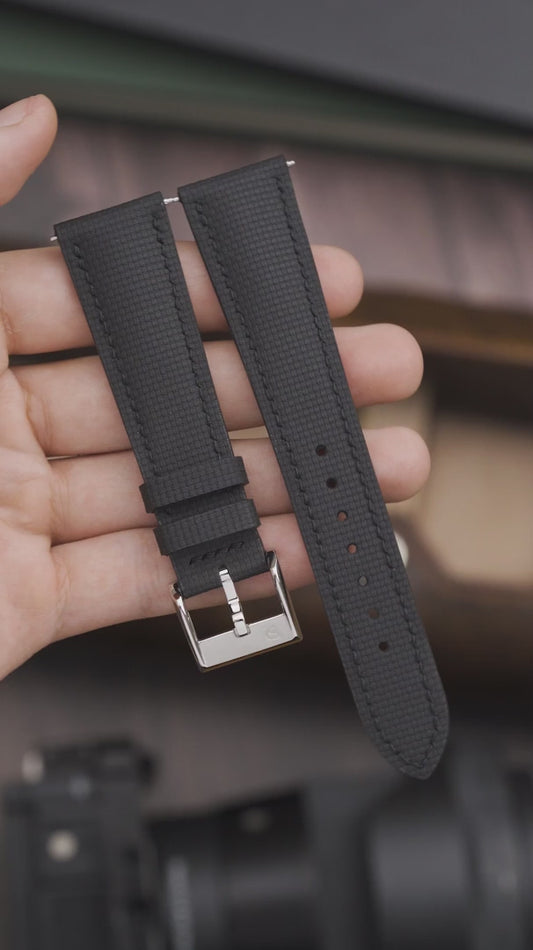 Bracelet Montre Delugs Toile de Voile Signature Noir