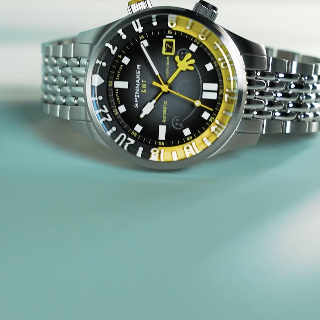 Montre Spinnaker Bradner GMT Bob l'Eponge Jaune automatique SP-5162-11